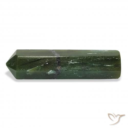 34.70 ct Green Aventurine Stone, Natural Aventurine in Pencil Cut Shape for Sale