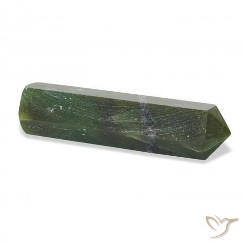 Aventurine Gemstone in 39.9 x 10.5 mm Size for Sale, Aventurine Stone in Forest Green Color