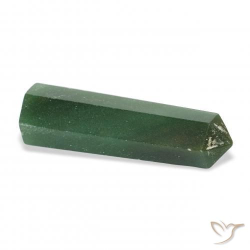 Aventurine Gemstone in 34.2 x 10.3 mm Size for Sale, Aventurine Stone in Forest Green Color