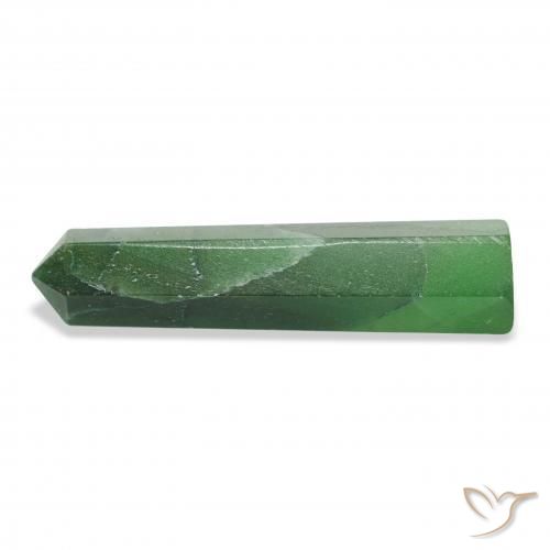 26.25 ct Green Aventurine Stone, Natural Aventurine in Pencil Cut Shape for Sale