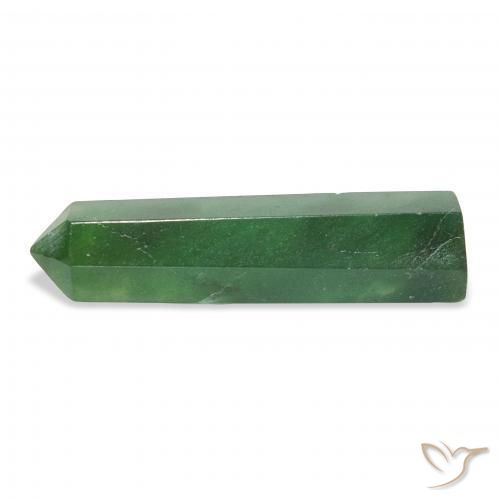 28.00 ct Green Aventurine Stone, Natural Aventurine in Pencil Cut Shape for Sale