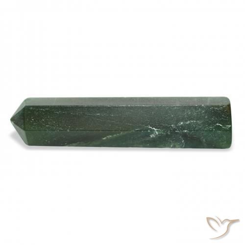 28.14 ct Green Aventurine Stone, Natural Aventurine in Pencil Cut Shape for Sale