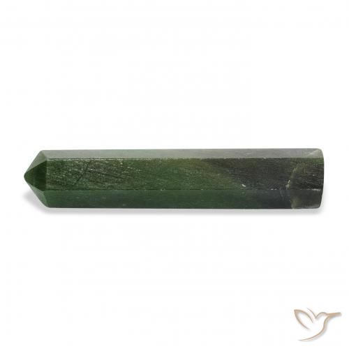 21.65 ct Green Aventurine Stone, Natural Aventurine in Pencil Cut Shape for Sale