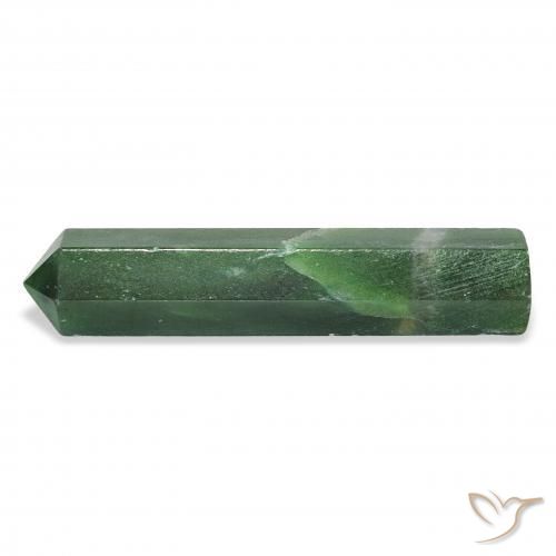 27.97 ct Green Aventurine Stone, Natural Aventurine in Pencil Cut Shape for Sale