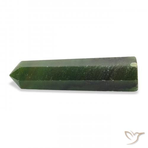 25.50 ct Green Aventurine Stone, Natural Aventurine in Pencil Cut Shape for Sale