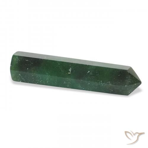 Aventurine Gemstone in 37.8 x 9.1 mm Size for Sale, Aventurine Stone in Earthy Green Color