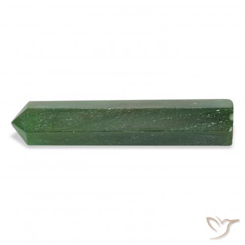 26.75 ct Green Aventurine Stone, Natural Aventurine in Pencil Cut Shape for Sale