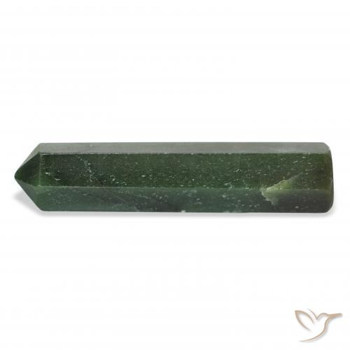31.95 ct Green Aventurine Stone, Natural Aventurine in Pencil Cut Shape for Sale
