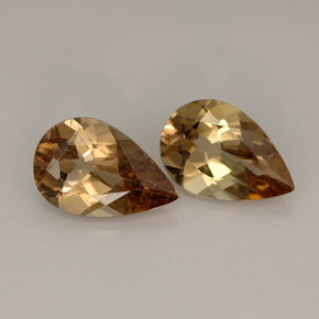 3.35 ct Brown Axinite Stone, Natural Axinite in Pear Facet Shape for Sale
