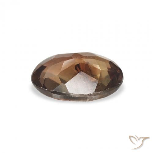 Axinite Gemstone in 9 x 7 mm (calibrated) Size for Sale, Axinite Stone in Dark Brown Color