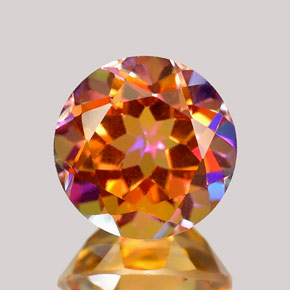 2.49 ct Multicolor Azotic Topaz Gemstone, Azotic Topaz Gem in Round Facet Shape for Sale.