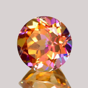 2.49 ct Multicolor Azotic Topaz Stone, Natural Azotic Topaz in Round Facet Shape for Sale