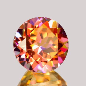 2.63 ct Multicolor Azotic Topaz Stone, Natural Azotic Topaz in Round Facet Shape for Sale