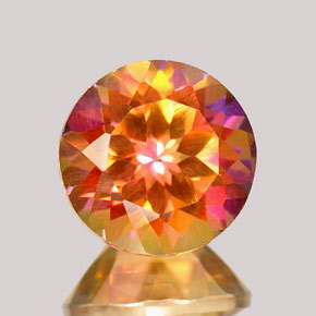 2.34 ct Multicolor Azotic Topaz Stone, Natural Azotic Topaz in Round Facet Shape for Sale