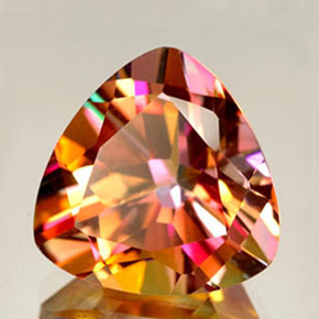 11.78 ct Multicolor Azotic Topaz Stone, Natural Azotic Topaz in Trillion Facet Shape for Sale