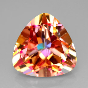 11.76 ct Multicolor Azotic Topaz Gemstone, Azotic Topaz Gem in Trillion Facet Shape for Sale.