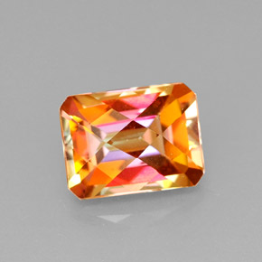 2.17 ct Multicolor Azotic Topaz Stone, Natural Azotic Topaz in Octagon Checkerboard Shape for Sale