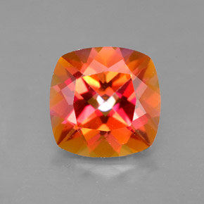 2.51 ct Multicolor Azotic Topaz Gemstone, Azotic Topaz Gem in Cushion-Cut Shape for Sale.