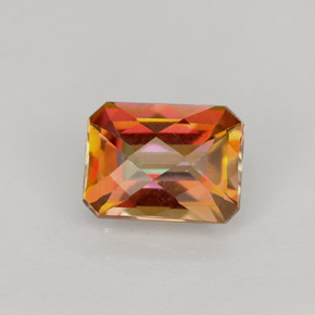 1.86 ct Multicolor Azotic Topaz Gemstone, Azotic Topaz Gem in Octagon Checkerboard Shape for Sale.