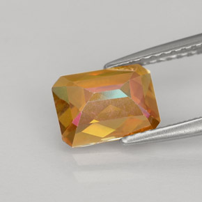 Azotic Topaz Gemstone in 8 x 6 mm (calibrated) Size for Sale, Azotic Topaz Stone in Multicolor Color