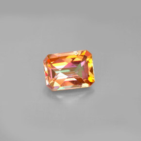 1.98 ct Multicolor Azotic Topaz Gemstone, Azotic Topaz Gem in Octagon Checkerboard Shape for Sale.