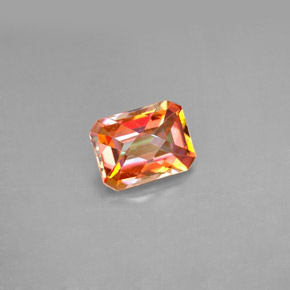 1.85 ct Multicolor Azotic Topaz Gemstone, Azotic Topaz Gem in Octagon Checkerboard Shape for Sale.