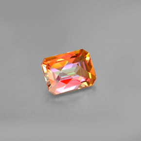1.92 ct Multicolor Azotic Topaz Gemstone, Azotic Topaz Gem in Octagon Checkerboard Shape for Sale.
