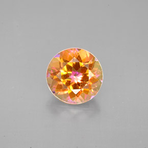 2.20 ct Multicolor Azotic Topaz Gemstone, Azotic Topaz Gem in Round Facet Shape for Sale.