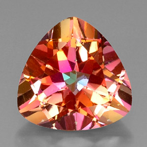 11.79 ct Multicolor Azotic Topaz Gemstone, Azotic Topaz Gem in Trillion Facet Shape for Sale.
