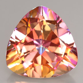11.98 ct Multicolor Azotic Topaz Gemstone, Azotic Topaz Gem in Trillion Facet Shape for Sale.
