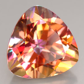 11.98 ct Multicolor Azotic Topaz Stone, Natural Azotic Topaz in Trillion Facet Shape for Sale