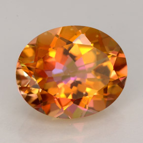 5.85 ct Multicolor Azotic Topaz Stone, Natural Azotic Topaz in Oval Facet Shape for Sale
