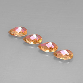 Azotic Topaz Gemstone in 9 x 6 mm (calibrated) Size for Sale, Azotic Topaz Stone in Top Rainbow Color