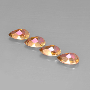 Azotic Topaz Gemstone in 9 x 6 mm (calibrated) Size for Sale, Azotic Topaz Stone in Top Rainbow Color