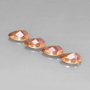 Azotic Topaz Gemstone in 9 x 6 mm (calibrated) Size for Sale, Azotic Topaz Stone in Top Rainbow Color