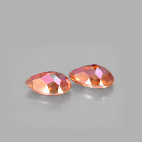 Azotic Topaz Gemstone in 9 x 6 mm (calibrated) Size for Sale, Azotic Topaz Stone in Top Rainbow Color