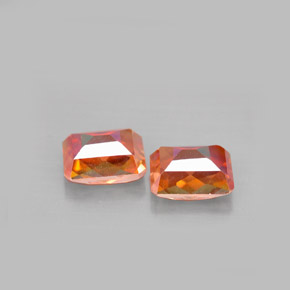 Azotic Topaz Gemstone in 7 x 9 mm Size for Sale, Azotic Topaz Stone in Top Rainbow Color