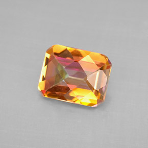 2.31 ct Multicolor Azotic Topaz Stone, Natural Azotic Topaz in Octagon Checkerboard Shape for Sale
