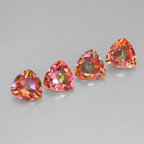 5.46 ct Multicolor Azotic Topaz Stone, Natural Azotic Topaz in Trillion Facet Shape for Sale