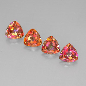 5.59 ct Multicolor Azotic Topaz Gemstone, Azotic Topaz Gem in Trillion Facet Shape for Sale.