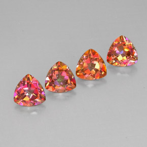 5.59 ct Multicolor Azotic Topaz Stone, Natural Azotic Topaz in Trillion Facet Shape for Sale