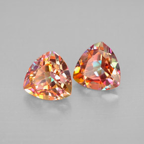 2.81 ct Multicolor Azotic Topaz Stone, Natural Azotic Topaz in Trillion Facet Shape for Sale