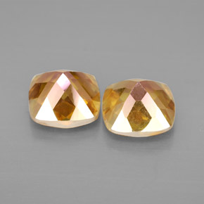 Azotic Topaz Gemstone in 8.1 x 8 mm Size for Sale, Azotic Topaz Stone in Top Rainbow Color