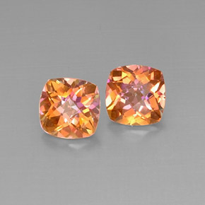 5.44 ct Multicolor Azotic Topaz Stone, Natural Azotic Topaz in Cushion Checkerboard Shape for Sale