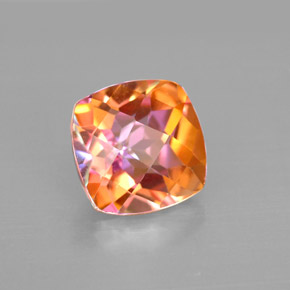 2.68 ct Multicolor Azotic Topaz Stone, Natural Azotic Topaz in Cushion Checkerboard Shape for Sale
