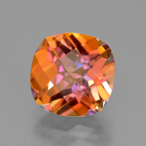 2.56 ct Multicolor Azotic Topaz Stone, Natural Azotic Topaz in Cushion Checkerboard Shape for Sale