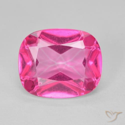 Topaze Azotique Rose cushion-cut du Brésil, 12,2 x 10,1mm, poids de 6,3 ct, pierre gemme naturelle Recouvert de pureté vvs, 1 pièce de topaze azotique, couleur Rose vif, dureté Mohs de 8 à 8 convient aux bijoux de tous les jours, pierre de sagesse, Photo A