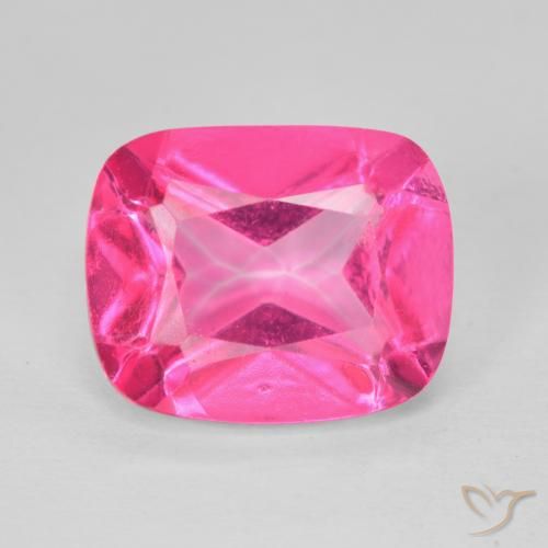 Topaze Azotique Coussin en damier des États-Unis 6,65 ct, dimension 12,2 x 9,9mm, pureté vvs, pierre gemme naturelle Recouvert, 1 pièce de topaze azotique de couleur Rose moyen, dureté Mohs de 8 à 8 convient aux bijoux de tous les jours, pierre de sagesse, Photo A