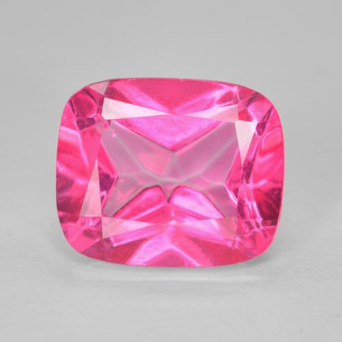 Topaze Azotique Magenta profond Coussin 7,41 ct du Brésil, Dimension 12,1 x 10,1mm, Pierre gemme naturelle Recouvert, pureté vvs, 1 pièce de topaze azotique cushion-cut, dureté de Mohs de 8 à 8 convient aux bijoux de tous les jours, pierre de sagesse, Photo A