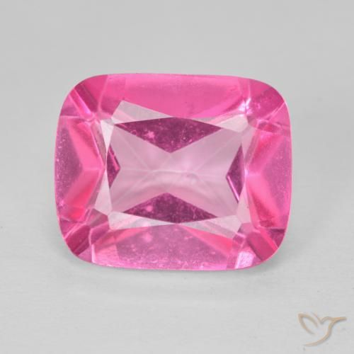 Topaze Azotique Rose cushion-cut du Brésil, 12,1 x 10mm, poids de 7,06 ct, pierre gemme naturelle Recouvert de pureté vvs, 1 pièce de topaze azotique, couleur Rose vif, dureté Mohs de 8 à 8 convient aux bijoux de tous les jours, pierre de sagesse, Photo A